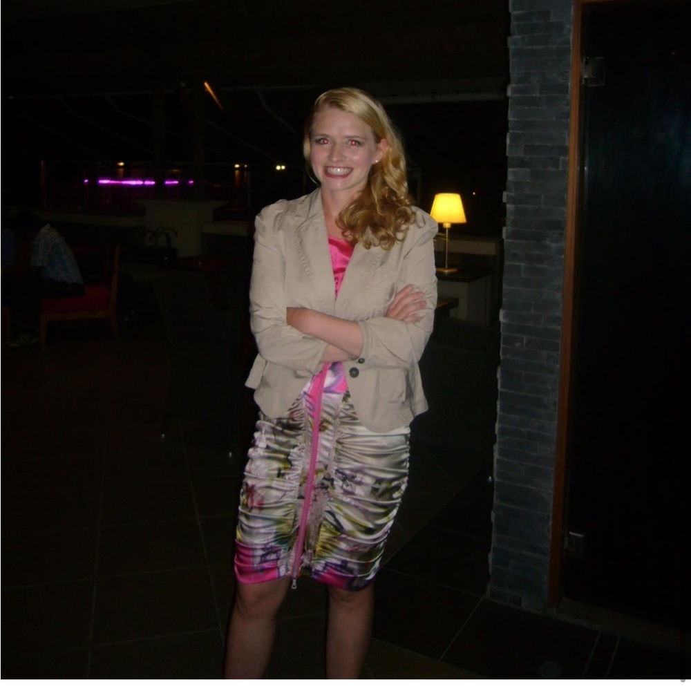Colorful Ruched Dress